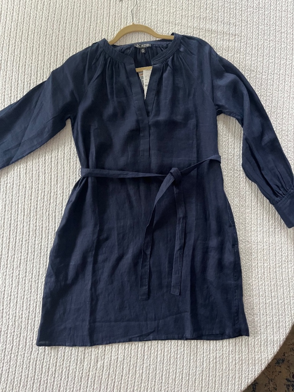 J. Crew Navy Linen Dress